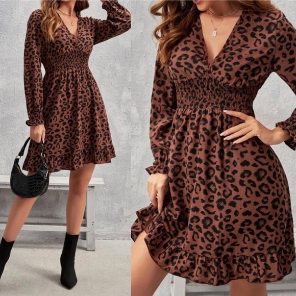 Dresses & Skirts - 🔥LAST ONE🔥Leopard Print Ruffle Dress 🐾